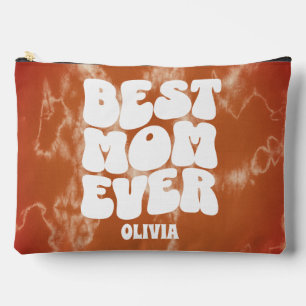 Pochette À Accessoires Meilleure maman personnalisée Jamais Brown Tie Dye