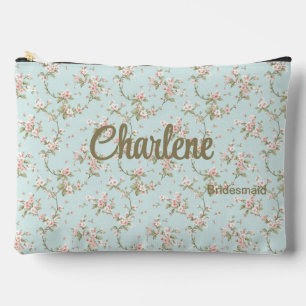 Pochette À Accessoires Menthe + Blush Romantic Floral