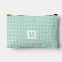 Menthe verte et blanche À petits pois Monogramme