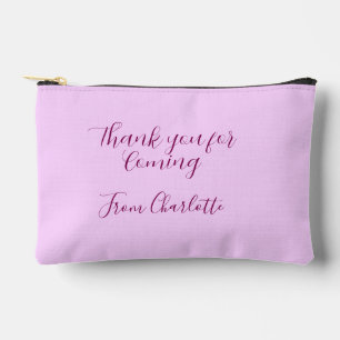 Pochette À Accessoires merci d'être venu ajoutez nom message texte mauve