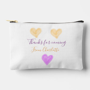 Pochette À Accessoires merci d'être venu nom du texte orange violet cœur