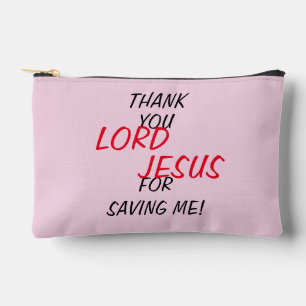 Pochette À Accessoires « Merci SEIGNEUR JÉSUS de m'avoir sauvé ! »