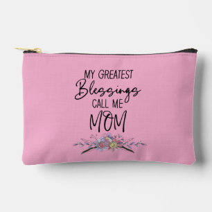 Pochette À Accessoires Mes plus grandes bénédictions m'appellent Maman