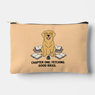 Pochette À Accessoires Mignon Accessoire de Golden Retriever pour Écrivai