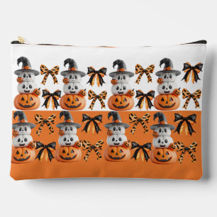 Pochette À Accessoires Mignon Citrouille Coquette Halloween Épouvante