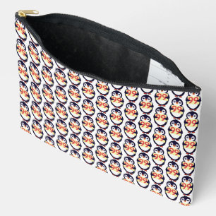Pochette À Accessoires Mignon pingouin tenant un panneau avec le numéro 9