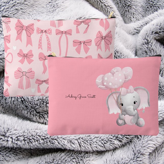 Pochette À Accessoires Mignon Ruban Rose Élégant Bébé Fille (Créateur téléchargé)