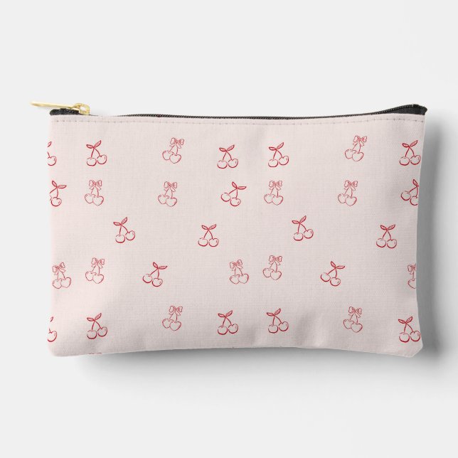Pochette À Accessoires Minimalisme de contour de cerise (Recto)