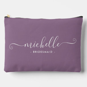 Pochette À Accessoires Minuscule sirène violet domestique personnalisée
