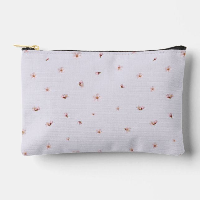 Pochette À Accessoires Misty Lavender Cherry Blossom Floral Pattern (Recto)