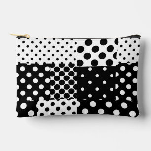 Pochette À Accessoires Mode Noir Blanc Motif à Points Style Design