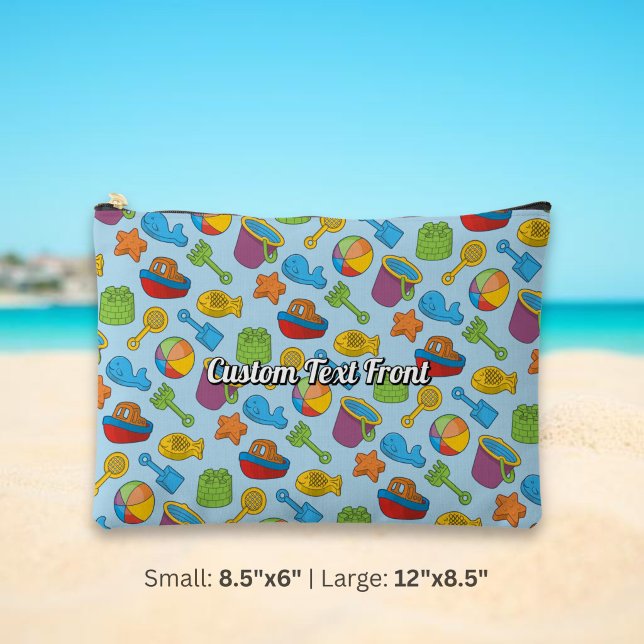 Pochette À Accessoires Modèle d'icônes de jouets de plage (Créateur téléchargé)