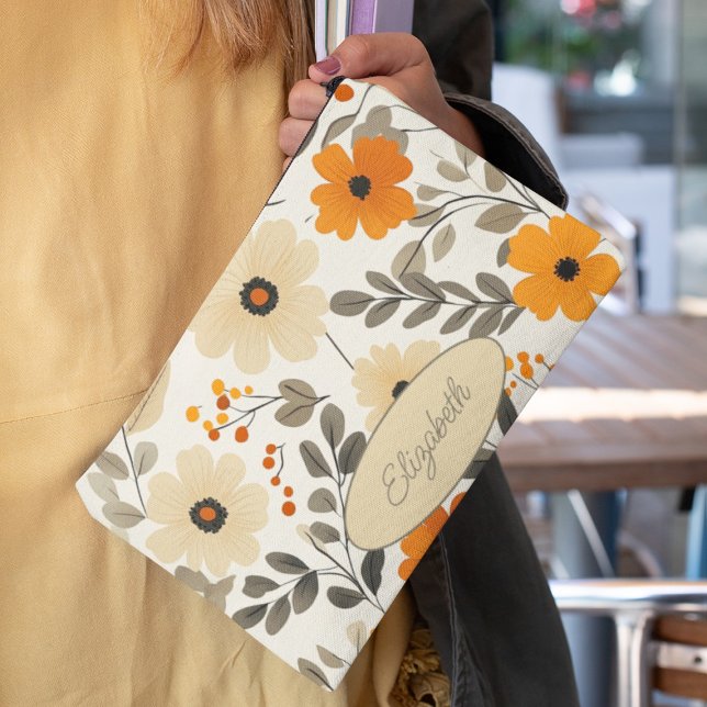 Pochette À Accessoires Modèle floral Boho personnalisé (Créateur téléchargé)