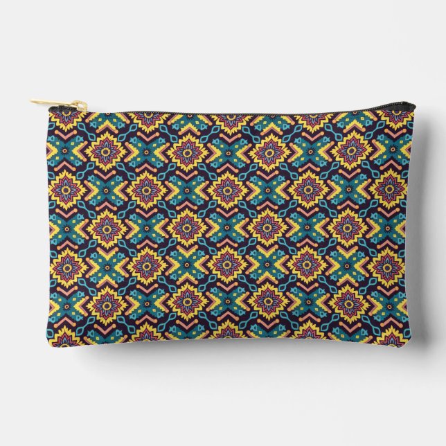 Pochette À Accessoires Modèle floral géométrique Aztec (Recto)