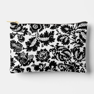 Pochette À Accessoires Modèle floral vénitien noir et blanc de William Mo