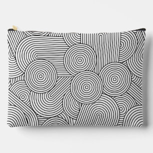 Pochette À Accessoires Moderne Géométrique Milieu de Siècle Arch Noir Bla