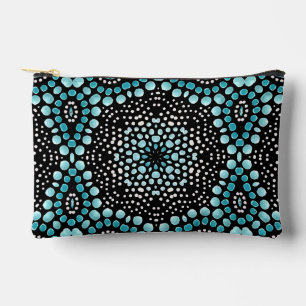 Pochette À Accessoires Moderne Turquoise tendance chic stylish Girly Dot 