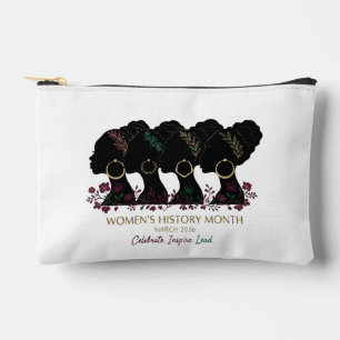 Pochette À Accessoires Mois de l'histoire des femmes noires Fleurs Élégan