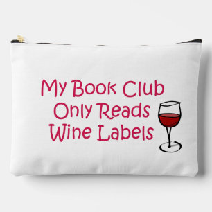 Pochette À Accessoires Mon Club De Livre Ne Lit Que Les Étiquettes De Vin