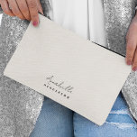 Pochette À Accessoires Monogram neutre | Minimalist stylish<br><div class="desc">A simple stylish custom monogram design with a minimalist handwritten script typographiy paired with a block typographiy in black on natural ivory cream background. The monogram name can easily be personalized to make a design as unique as you are! Le personnel parfait empoisonne l'accès pour tout !</div>