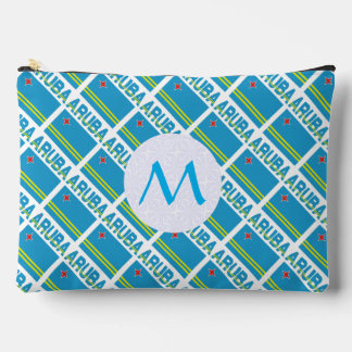 Pochette À Accessoires Monogrammé avec un motif de drapeau arubais en mos