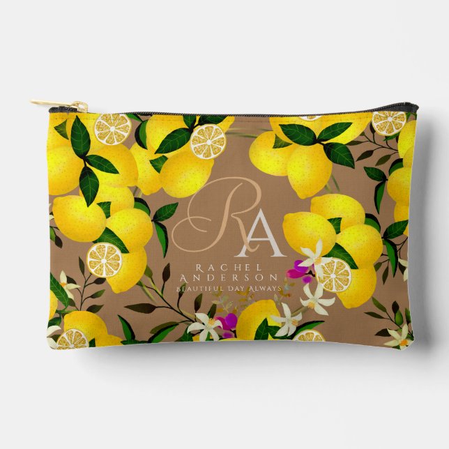 Pochette À Accessoires Monogramme citron Brown (Recto)
