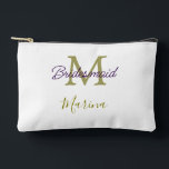 Pochette À Accessoires Monogramme de tribu de mariée simple en or pour la<br><div class="desc">beau design</div>