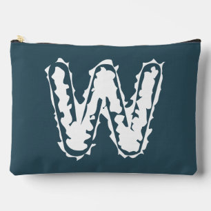 Pochette À Accessoires Monogramme déplaisant blanc sur bleu