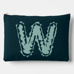 Pochette À Accessoires Monogramme déplaisant vert à la menthe sur bleu pr