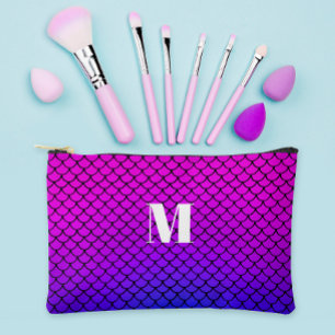 Pochette À Accessoires Monogramme en écailles de sirène girly dégradé ros
