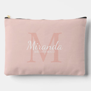 Pochette À Accessoires Monogramme et nom de la servante d'accueil personn