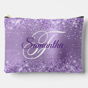 Pochette À Accessoires Monogramme fantaisie pailleté en feuille de pourpr