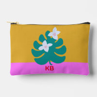 Monogramme floral jaune coloré moderne