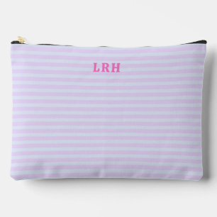 Pochette À Accessoires Monogramme Initiales Minuscules Vintage Rayure Pop