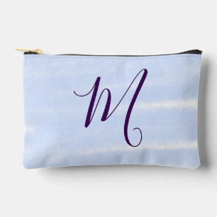 Pochette À Accessoires Monogramme lettre de nom aquarelle pastel violet r