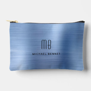Pochette À Accessoires Monogramme Moderne Bleu