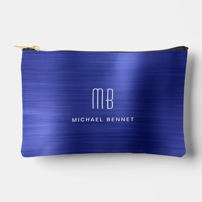 Pochette À Accessoires Monogramme Moderne Bleu Marine (Recto)