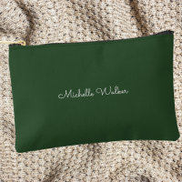 Monogramme moderne classique simple vert & blanc