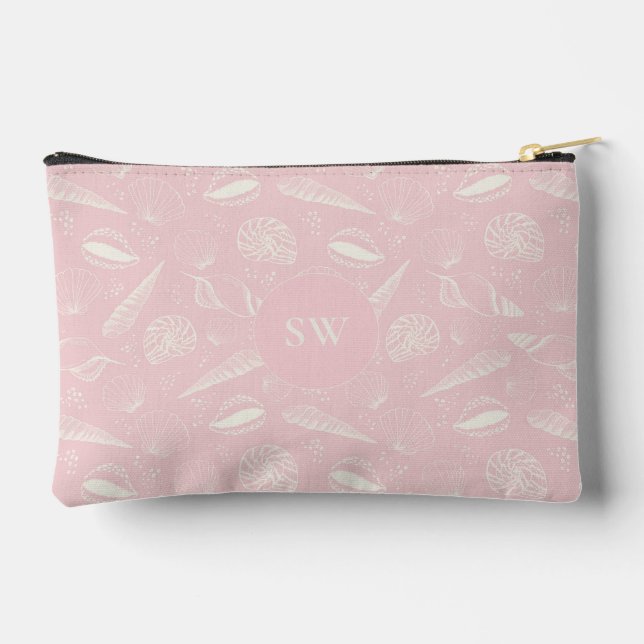 Pochette À Accessoires Monogramme motif coquillage rose (Verso)