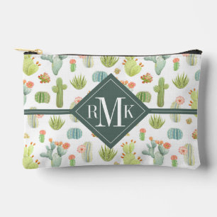 Pochette À Accessoires Monogramme   Motif debout de Cactus mignons