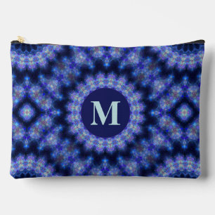 Pochette À Accessoires Monogramme Motif Mandala Blue Purple