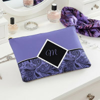 Monogramme paisley noir et péri