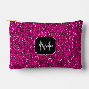 Pochette À Accessoires Monogramme personnalisé avec paillettes fausses ro