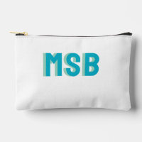 Monogramme personnalisé bloc ombre bleu vert, sur 