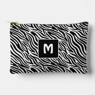 Pochette À Accessoires Monogramme personnalisé motif zèbre