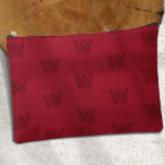 Pochette À Accessoires monogramme tendance, simple rouge moderne monogram<br><div class="desc">Plongez dans un monde de style et de fonctionnalité avec la Pochette Accessoire Monogram tendance conçue par PixeliaDesigns, où le rouge vif et la simplicité moderne. Ce sac élégant présente une toile de fond rouge vif et épurée, accentuée par un motif monogramme personnalisé, conçu à l'aide d'une police tendance et...</div>