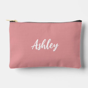 Pochette À Accessoires Monographie calligraphique en argile rose