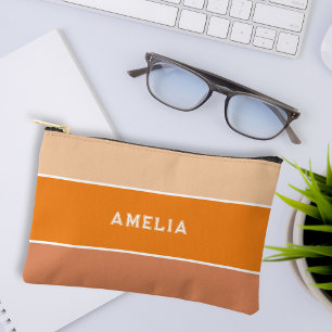 Pochette À Accessoires Monographie de la variété de rayures orange amusan