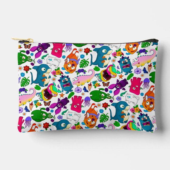 Pochette À Accessoires Monster Menagerie Pattern 2, tote bag (Recto)