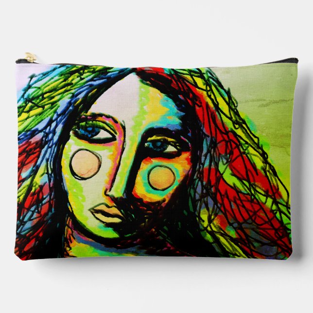 Pochette À Accessoires Moody Abstrait Digital Peinture (Recto)